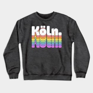 Köln \\\//// Retro Typography Design Crewneck Sweatshirt